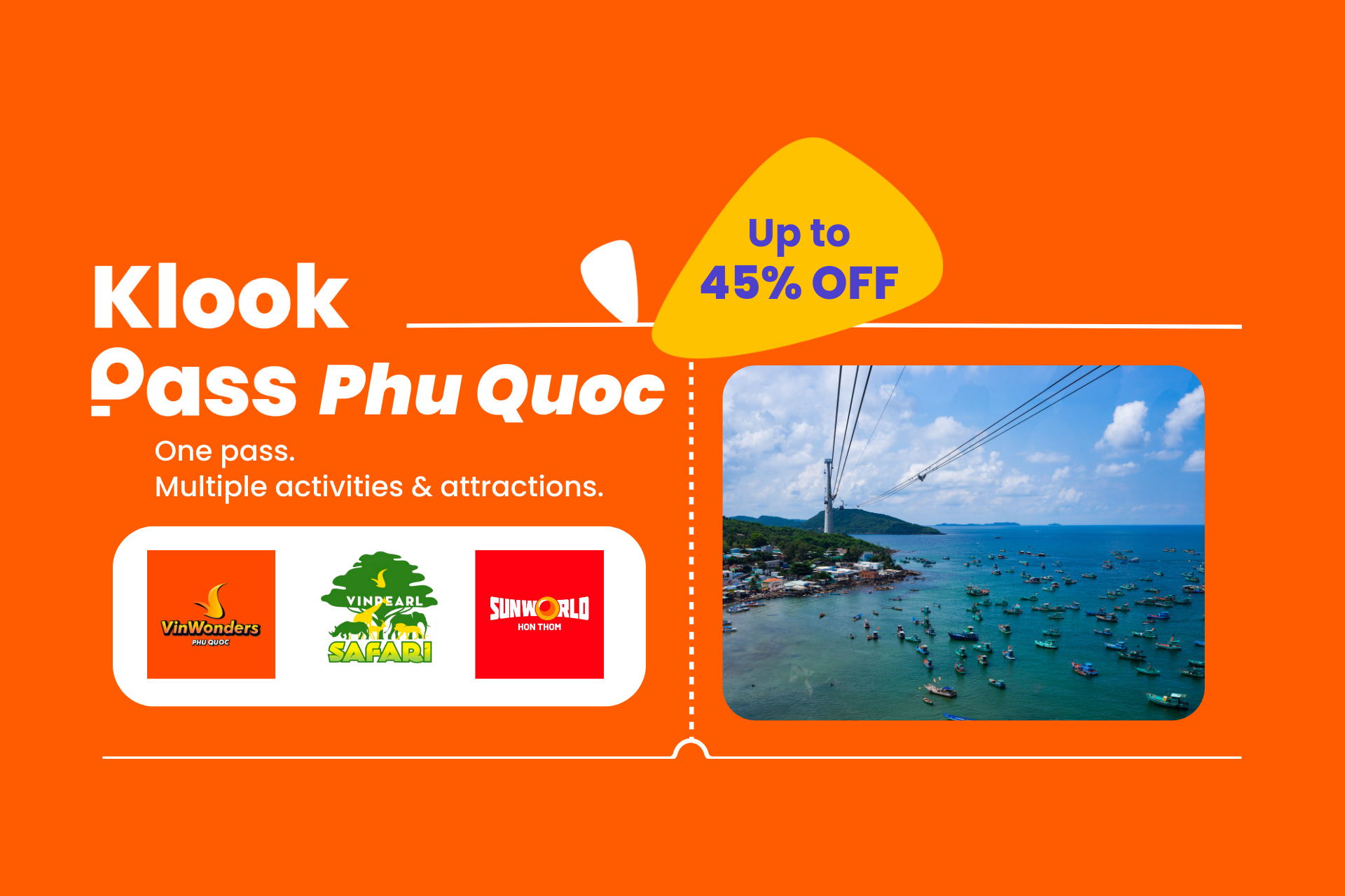 Combo Chơi Hết Phú Quốc (Sun World Hòn Thơm, Vinwonders và Vinpearl Safari Phú Quốc)